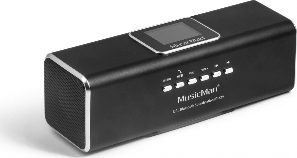 [Originalprodukt aus Übersee] Technaxx MusicMan BT-X29 4663 Διάρκεια Bluetooth Μαύρο 8 Ηχείο έως με 6W ώρες και Μπαταρίας Ραδιόφωνο