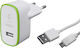 Belkin Ladegerät mit USB-A Anschluss und Kabel Micro-USB 12W Weißs (F8M886VF04-WHT)