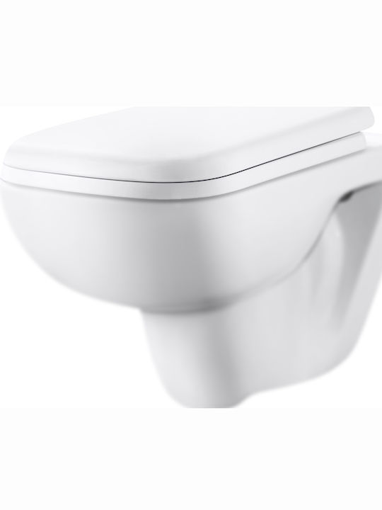 Ravenna Plastic Soft Close Toilet Seat White Nora 45.2cm