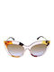 Fendi Fendi Damen Sonnenbrille mit Mehrfarbigem Horn umrandetem Rahmen