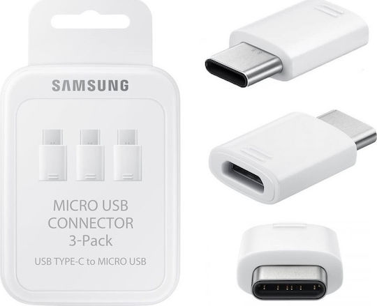Samsung Converter USB-C male to micro USB female White 3pcs EE-GN930KWEGWW