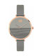 Visetti Wavy Watch with Gray Leather Strap