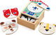 Holz Kinderpuzzle Ταιριάζω Πρόσωπα für 2++ Jahre 3pcs Djeco