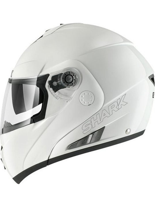 Shark Openline Pinlock Flip-Up Helmet with Sun Visor ECE 22.05 1750gr Prime White HE9650EWHUS