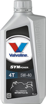 Valvoline SynPower 4T Synthetic Motorcycle Oil for Four-Stroke Engines 5W-40 1lt