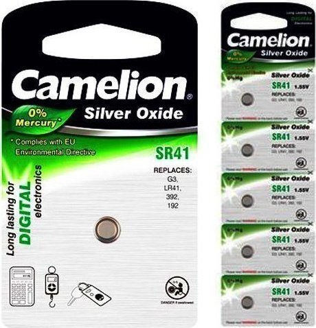 Camelion Батерии Сребърен оксид За часовници SR41 1.55V 5бр