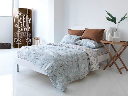 SB Home Ipomea Подредба Чаршафи Единични 170x270см Светлосин (3 Бройки)