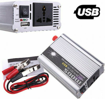 Car Inverter Modified Sinewave 500W to Converter 12V DC in 220V AC with 1xUSB