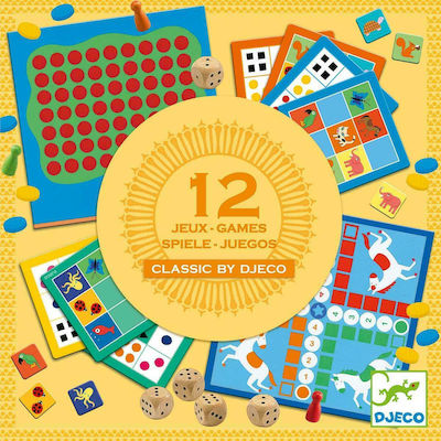 Djeco Board Game 12 Κλασικά Επιτραπέζια for 1-4 Players 4+ Years 05218 (EN)