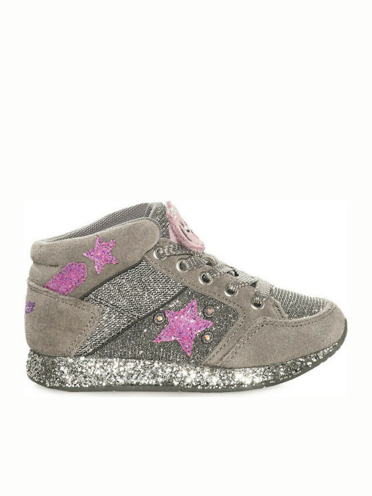 Lelli Kelly Kids Sneakers High LK6522 with Lights Gray LK6522-ER01