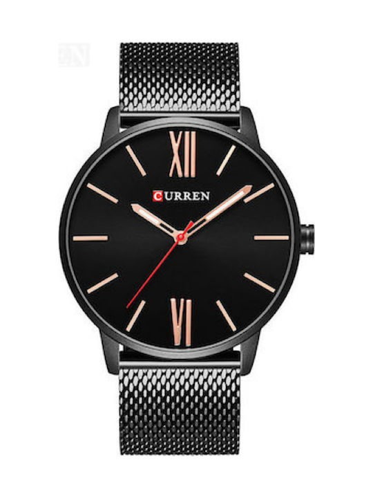 Curren Herrenuhr 44mm Batterie mit Schwarz Meta...