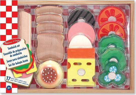 Melissa & Doug Σετ Παρασκευής Σάντουιτς από Ξύλο για 3+ Ετών 17τμχ