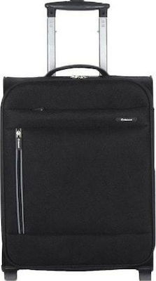 Diplomat -71 Large Travel Suitcase Fabric Black with 2 Wheels Height 71cm