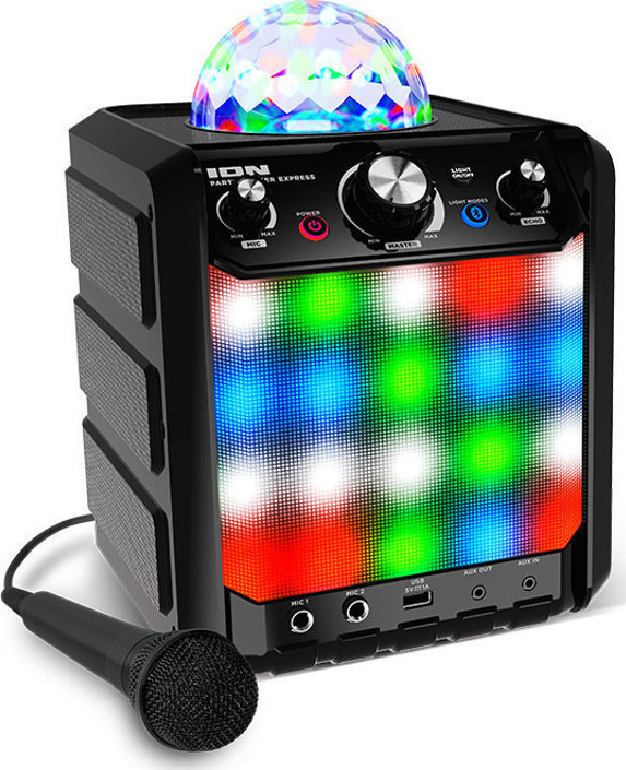 ION Audio Σύστημα Karaoke με Ενσύρματα Μικρόφωνα Party Rocker Express