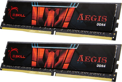 G.Skill Aegis 32GB DDR4 RAM με 2 Modules (2x16GB) και Ταχύτητα 2400 για Desktop