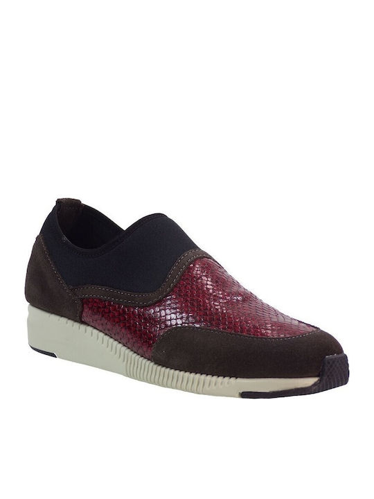 Nice Curves Anatomic Women's Slip-On Leather Berry