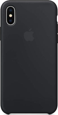 Apple Silicone Case Umschlag Rückseite Silikon Schwarz (iPhone X / Xs) MQT12ZM/A