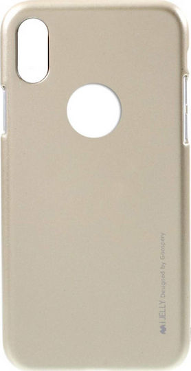 Mercury iJelly Back Cover Silicone Gold (iPhone X / Xs)