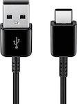 Samsung Regular USB 2.0 Cable USB-C male - USB-A male Μαύρο 1.5m (EP-DG930IBEGWW)