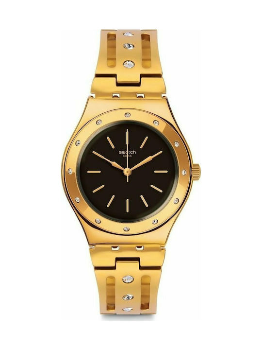 Swatch Cento E Lode Watch with Gold Metal Bracelet