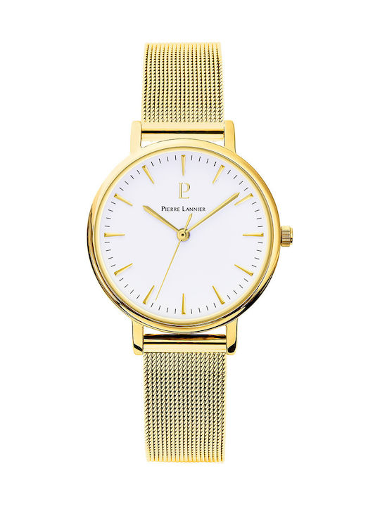 Pierre Lannier Watch with Gold Metal Bracelet 093L508