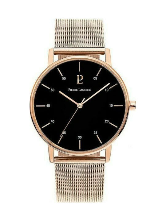 Pierre Lannier Watch Battery with Gold Metal Bracelet 203F038