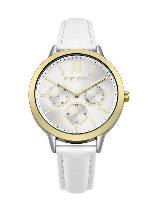 Daisy Dixon Heidi Watch with White Leather Strap