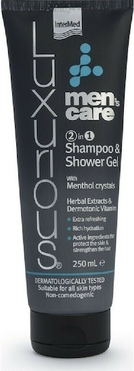 InterMed Luxurious Men’s Care 2 in 1 Shower Gel Bubble Bath Gel for Men & Ocean Scent 250ml