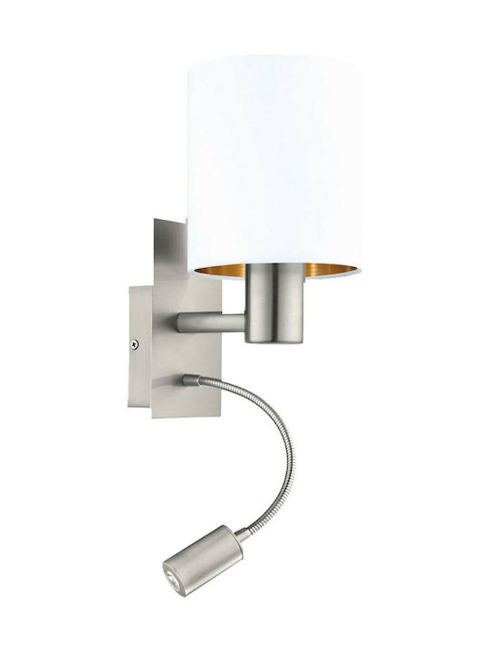 Eglo Pasteri Modern Wall Lamp with Socket E27 White Width 15cm