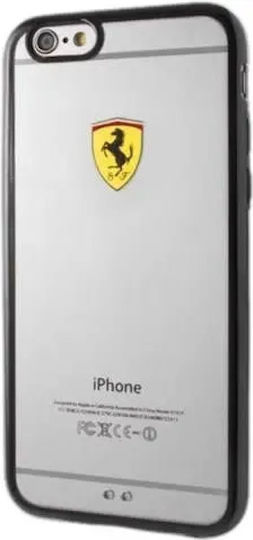 Ferrari Back Cover Plastic Black for iPhone 6/6s Plus