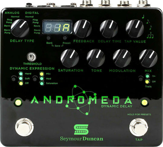 Seymour Duncan Andromeda Dynamic Digital Delay Multi-efecte Efectul Chitară electrică, Bas electric și Instrumente electroacustice