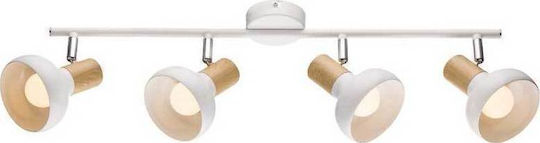Elmark Addy Spot with 4 Lights and E14 Lamp Adapter in White Colour