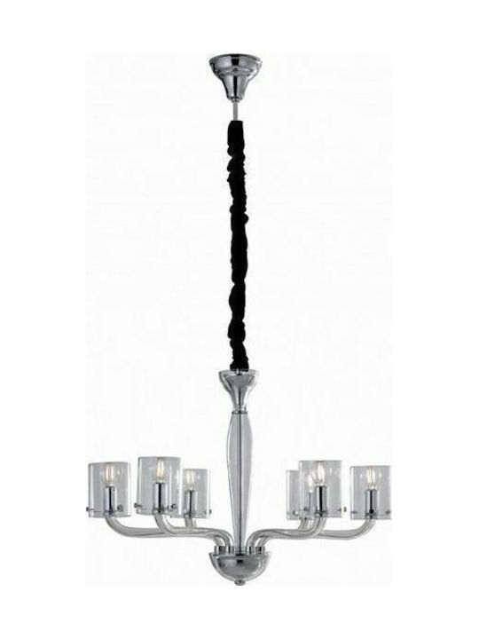 Fan Europe Aurora 6 Candelabru 6xE14 Ø68cm cu Lumânări Alb 359627