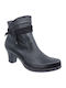 Boxer Leather Women's Ankle Boots Black