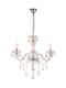 Elmark Kronleuchter 3xE14 mit Kerzen Transparent 955MADLEN3