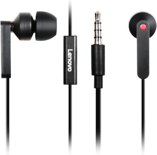 Lenovo In-Ear Headphone 4XD0J65079 In-ear Handsfree με Βύσμα 3.5mm Μαύρο