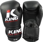 King Pro Boxing KPB/BG-AIR Leather Boxing Competition Gloves Black