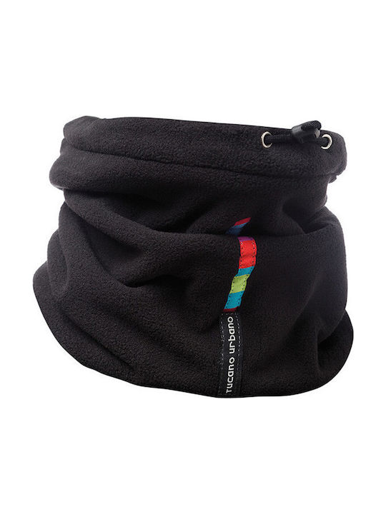 Tucano Urbano Collar Warmer Hat Περιλαίμιο Αναβάτη Μοτοσυκλέτας Fleece Μαύρο Χρώμα