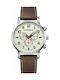 Wenger Attitude Watch Chronograph Battery with Brown Leather Strap