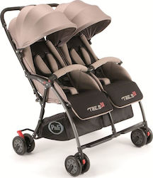 Pali Tre 9 Twin Double Stroller Suitable for Newborn Grey Sand 10.4kg