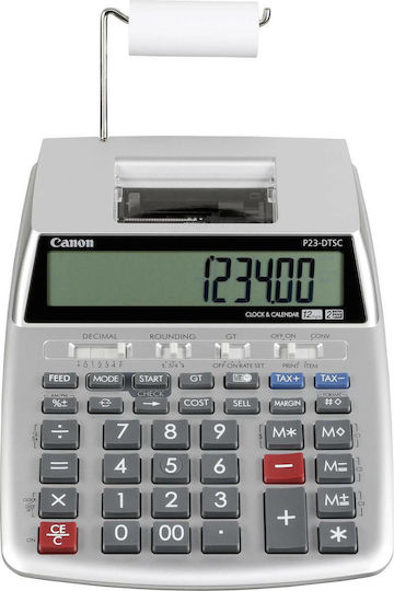 Canon P23-DTSC II Taschenrechner Quittungspapierrolle 12 Ziffern in Silber Farbe 1Stück