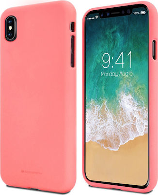 Mercury Soft Feeling Silicone Back Cover Pink (iPhone X / Xs)