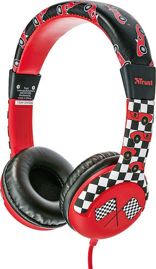 Trust Spila Kids Car Ενσύρματα Παιδικά On Ear Ακουστικά Κόκκινα