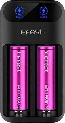 Efest Lush Q2 2-Slot Li-ion Battery Charger Size 18650/16340