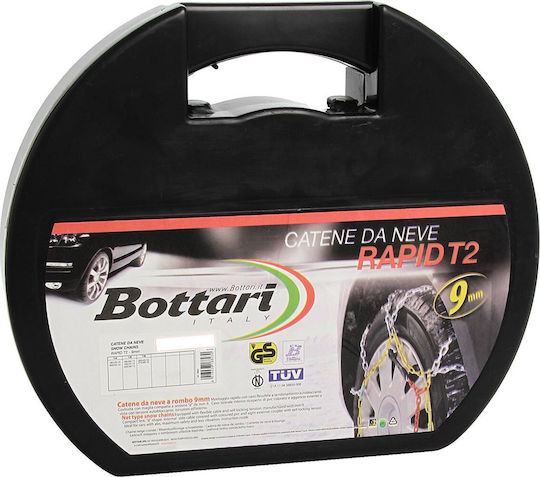 Bottari Rapid T2 No 95 Schneeketten Dicke 9mm PKW 2Stück