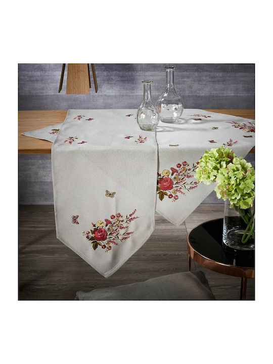 Whitegg Fustă Pătrată cu Broderie 16191/Α Alb 90x90buc