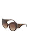 Dolce & Gabbana Women's Sunglasses with Gold Tartaruga Horn-Rimmed Frame and Brown Gradient Lenses DG4321 502/13