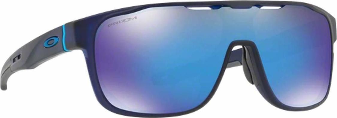 Oakley Crossrange Shield Ανδρικά Γυαλιά Ηλίου με Μπλε Κοκκάλινο Σκελετό και Μπλε Καθρέφτη Φακό 