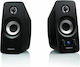Creative T15 Ασύρματα Ηχεία Υπολογιστή 2.0 με Bluetooth και Ισχύ 11W σε Μαύρο Χρώμα
