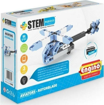 Engino Plastic Construction Toy STEM Heroes Aviators Rotoblade